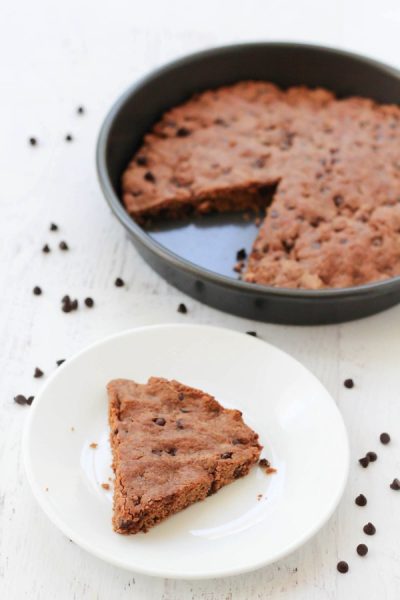 Chocolate Peanut Butter Protein Cookie Cake