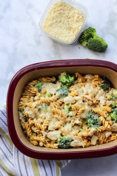 Dairy-free cheesy broccoli chicken casserole