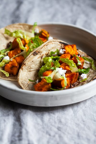 Easy Vegan Black Bean Sweet Potato Tacos