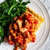 Grilled Polenta with Chickpeas, Artichokes & Tomatoes