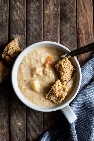 Creamy Vegan Cauliflower Corn Chowder