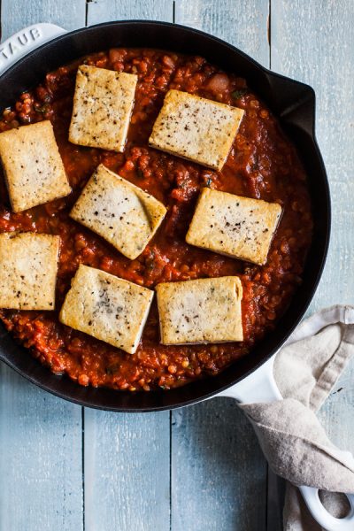 Tofu Red Lentil Shakshuka