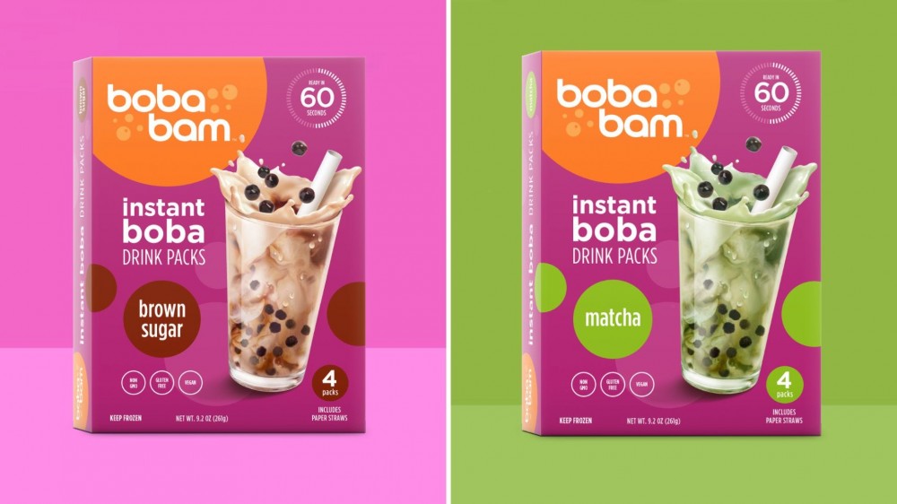 Two boxes of Boba Bam boba kits