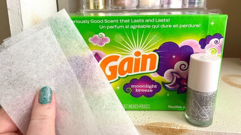 Need to Remove Glitter Nail Polish? Try a Dryer Sheet!